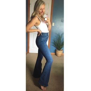 High waisted flare jeans